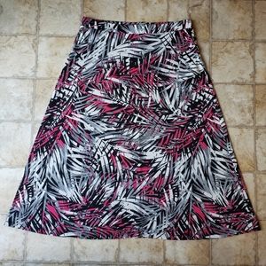 Jones Studio pink and gray ankle length skirt